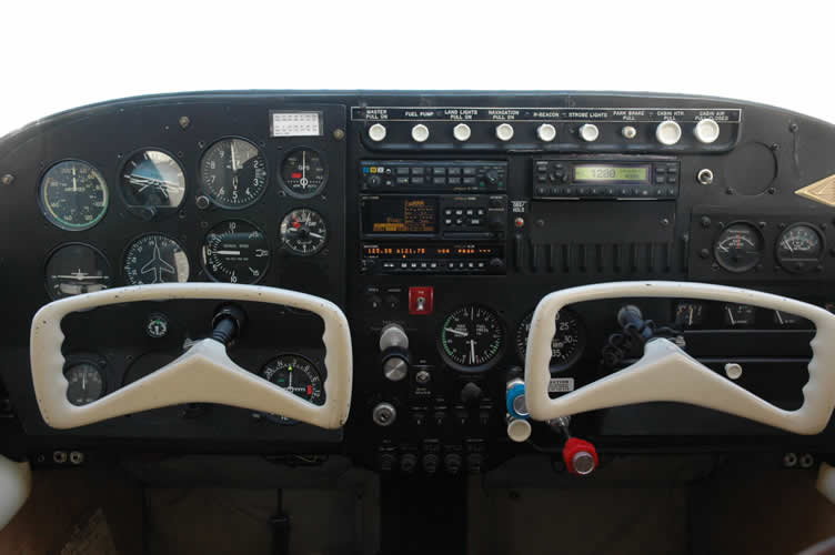 The Cessna's upgraded panel